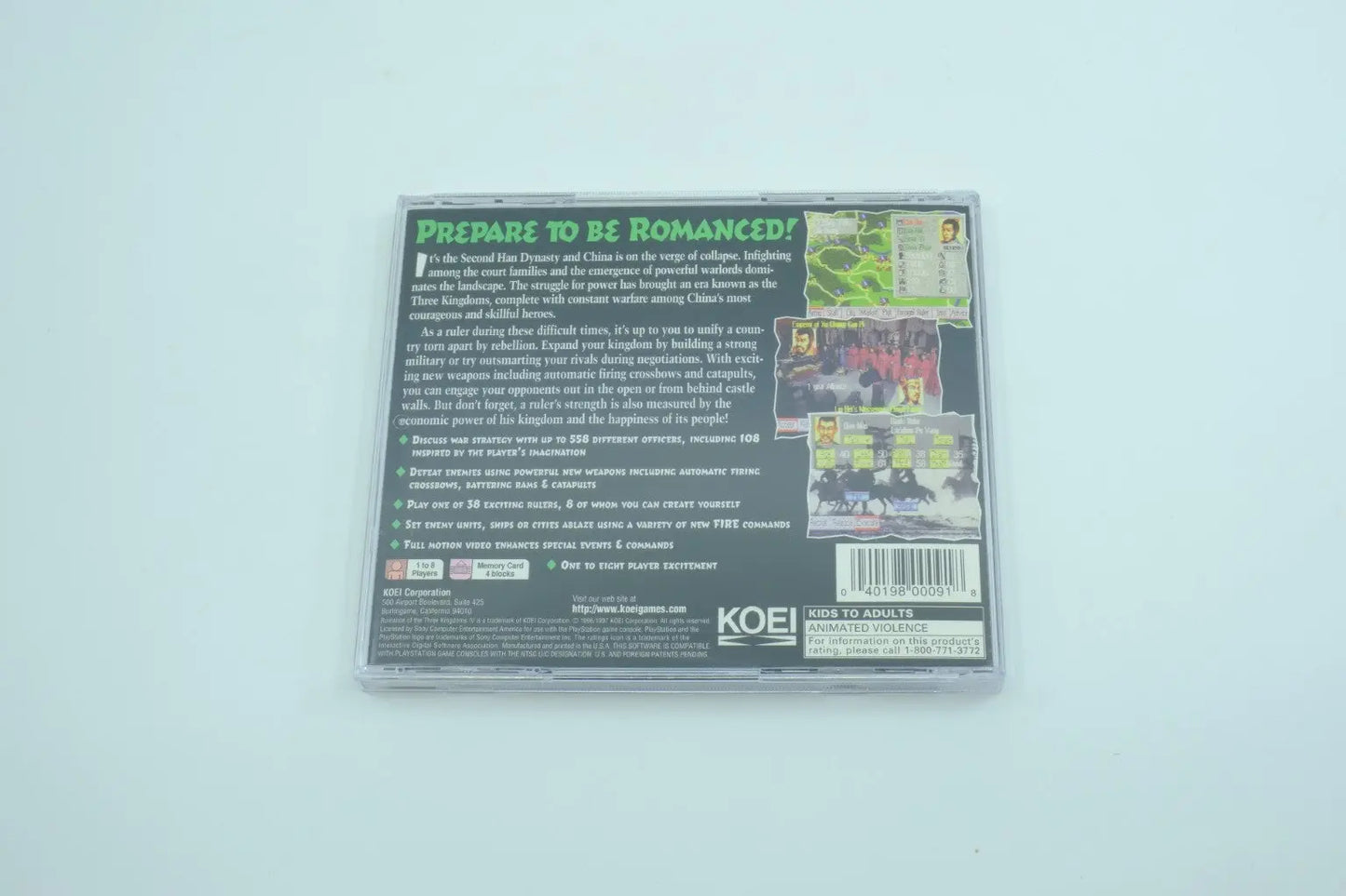 Romance of the Three Kingdoms IV: Wall of Fire – Complete in Box RetroGate - Your Gateway to Classic Gaming