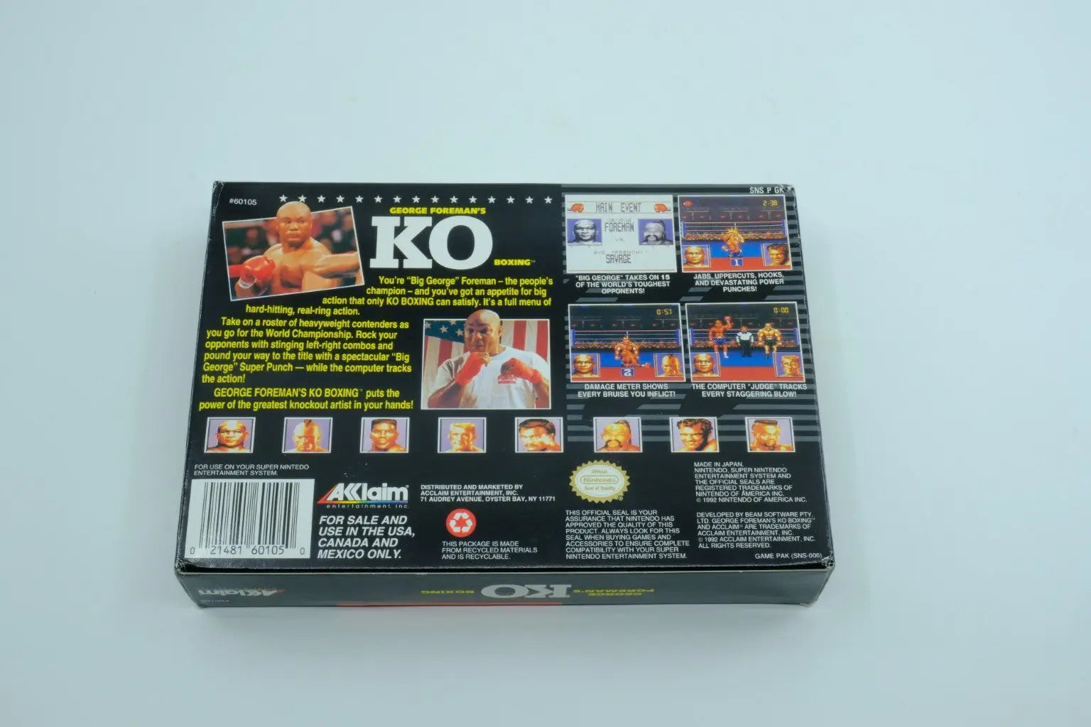 George Foreman’s KO Boxing – Complete in Box RetroGate - Your Gateway to Classic Gaming