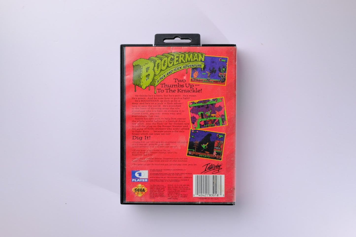 Boogerman A Pick and Flick Adventure Sega Genesis Complete