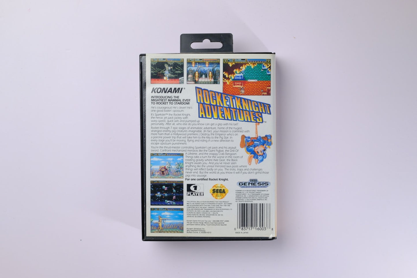 Rocket Knight Adventures Sega Genesis Complete
