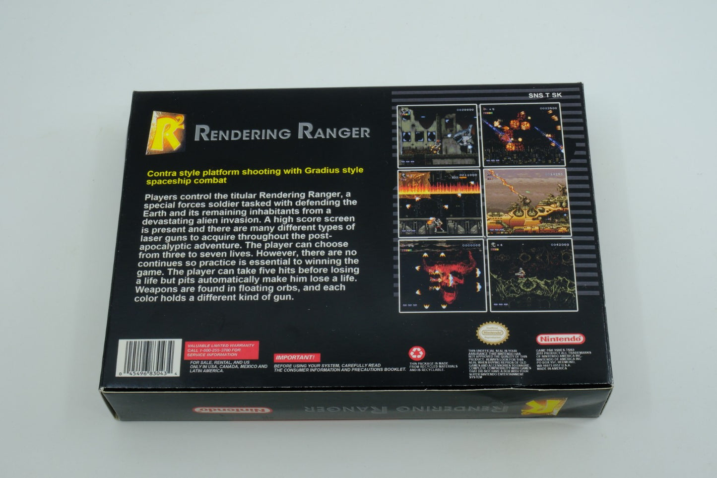 Rendering Ranger (Super Nintendo) – Reproduction Complete in Box