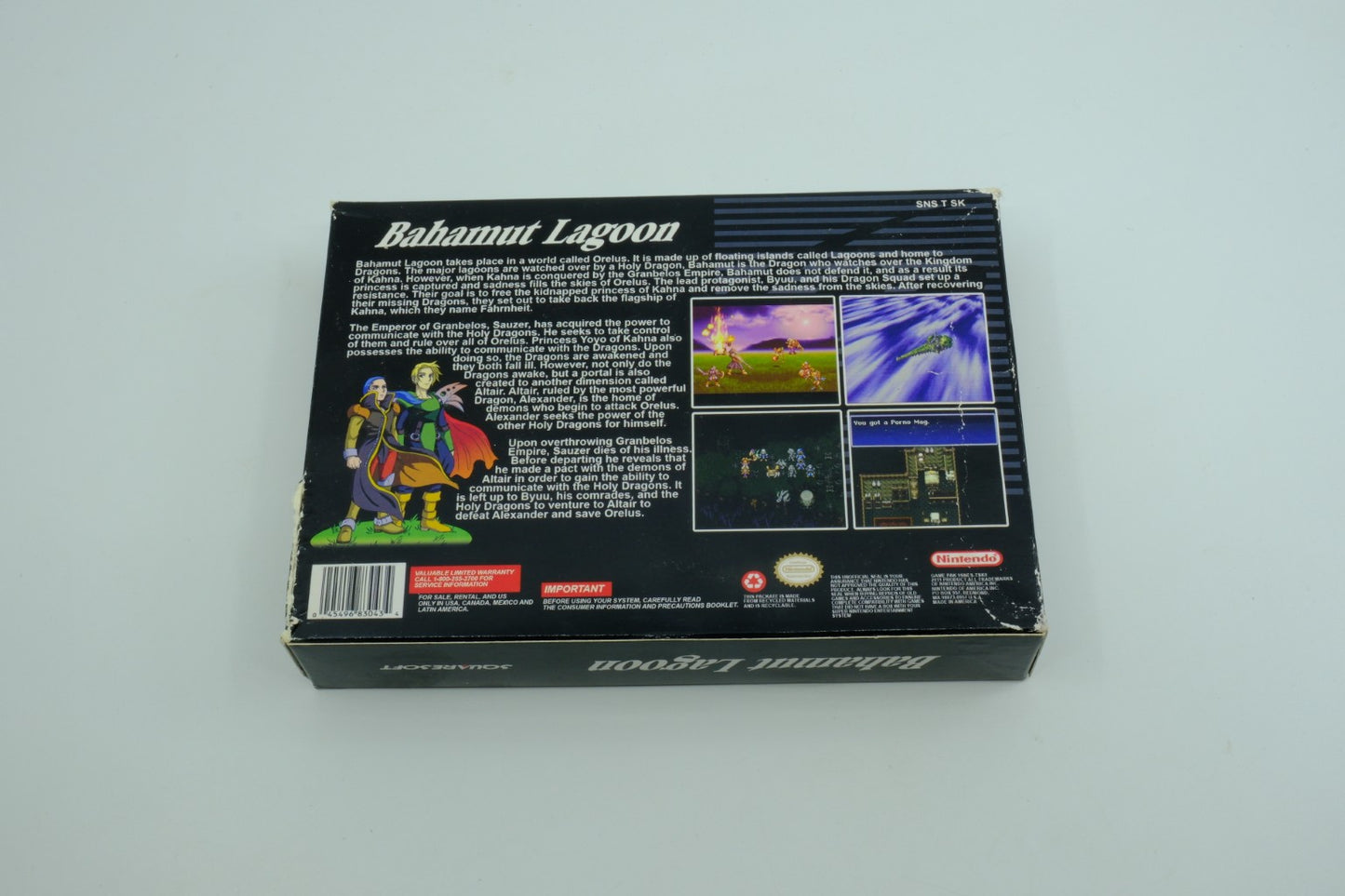 Bahamut Lagoon (Super Nintendo) – English Translation Reproduction in Box