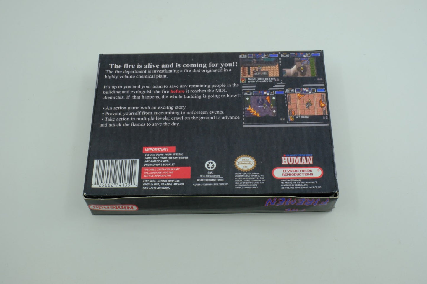 he Firemen (Super Nintendo) – Complete in Box (CIB) Reproduction