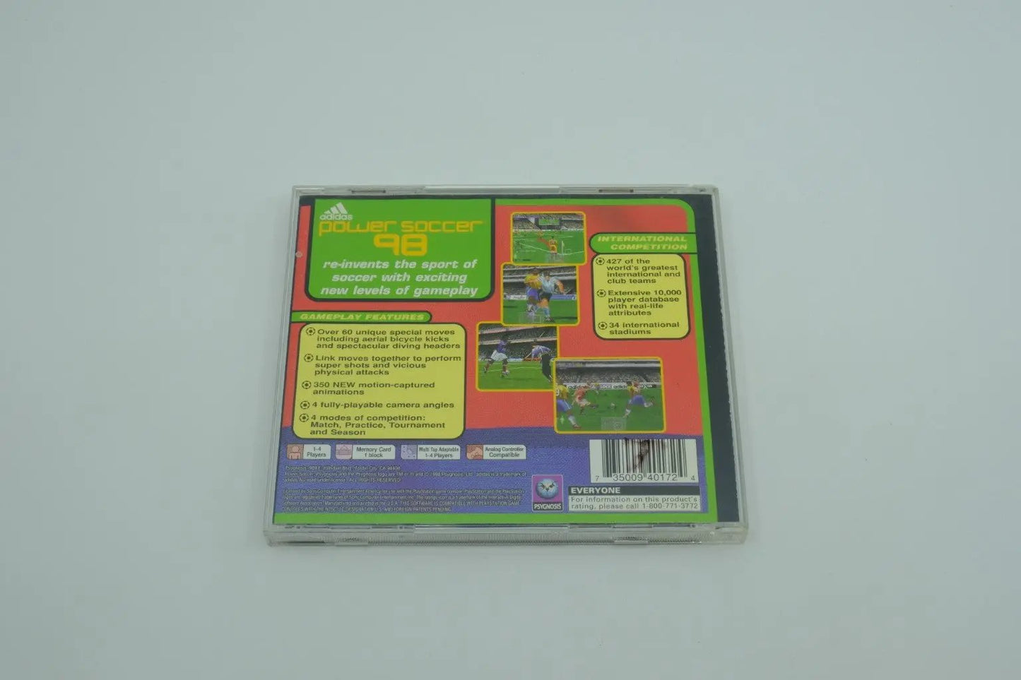 Adidas Power Soccer 98 – Complete in Box RetroGate - Your Gateway to Classic Gaming