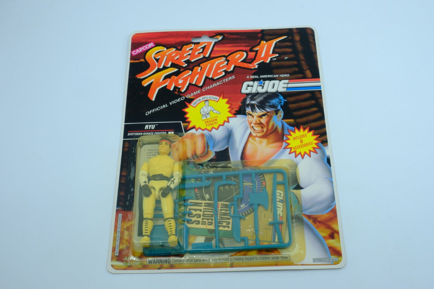 Street Fighter II x G.I. Joe Ryu Action Figure – Sealed on Card
