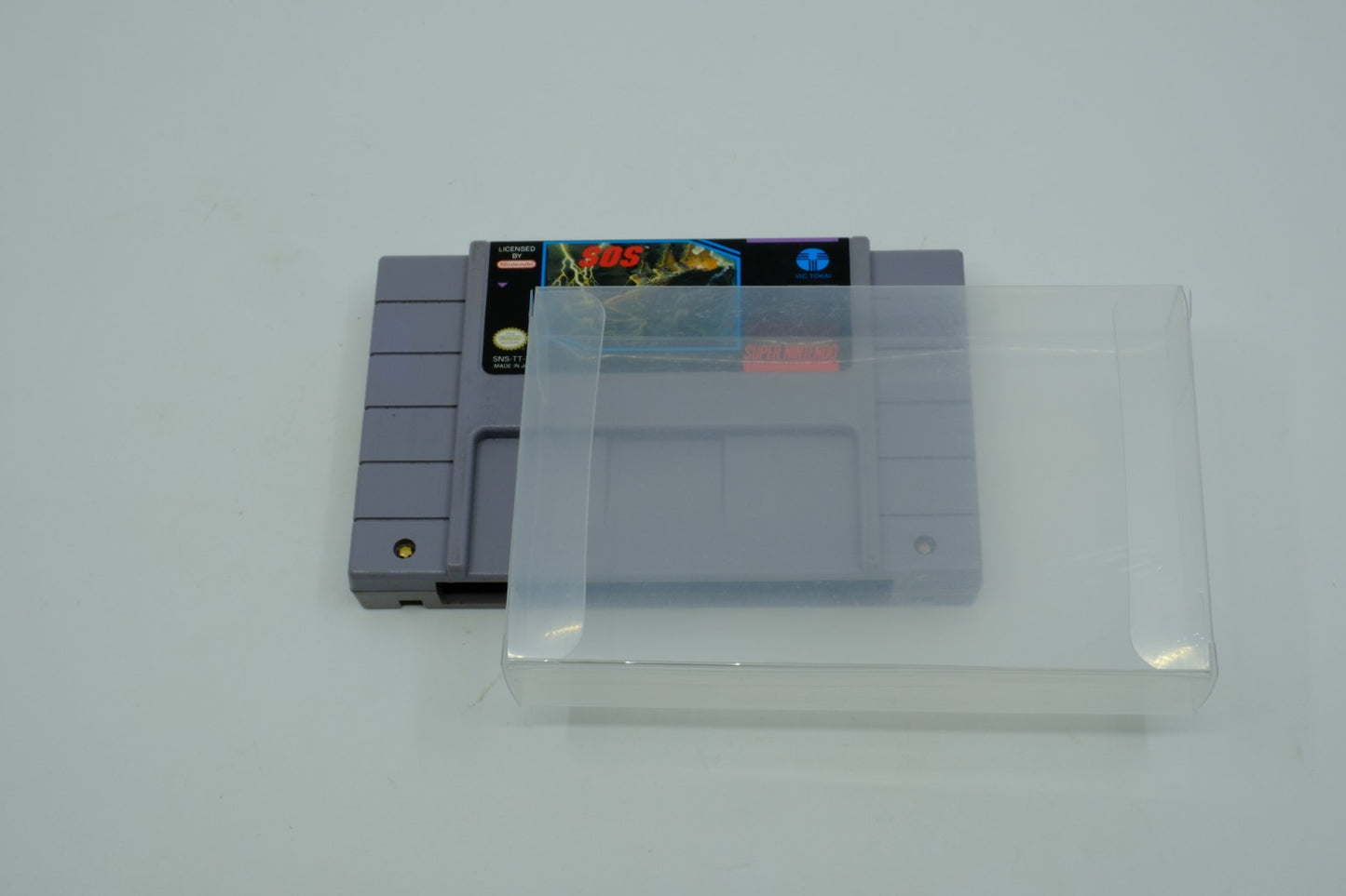 Super Nintendo SNES Cartridge Clear Protective Box Protector Sleeve Case