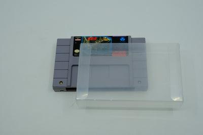 Super Nintendo SNES Cartridge Clear Protective Box Protector Sleeve Case