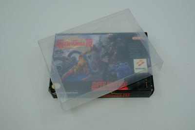 Super Nintendo SNES Game Box Clear Protective Box Protector Sleeve Case